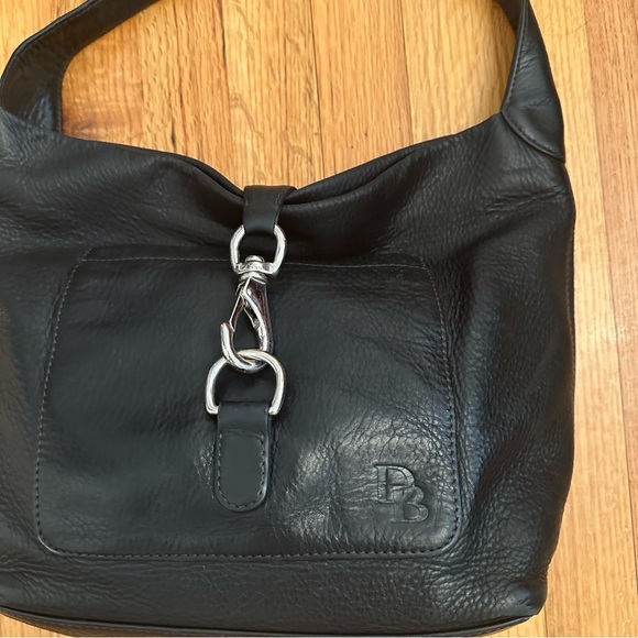 Dooney & Bourke Medium Annalise Lock Sac Black Pebbled Leather Handbag - Picture 1 of 16